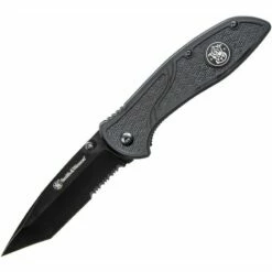 Couteau Tactical Tanto Smith&Wesson Lame Acier 8Cr13MoV Manche Aluminium Linerlock Clip SW1084311