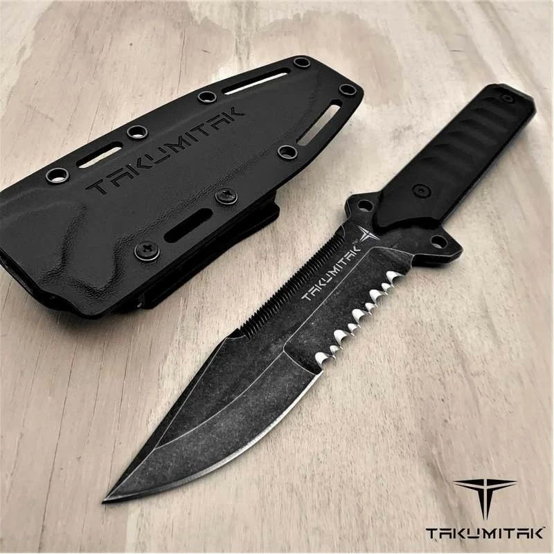 Couteau Takumitak ESCORT Lame Acier D2 Stonewash Manche G10 Etui Kydex TKF213SW 10 Couteau Takumitak ESCORT Lame Acier D2 Stonewash Manche G10 Etui Kydex TKF213SW – Image 10