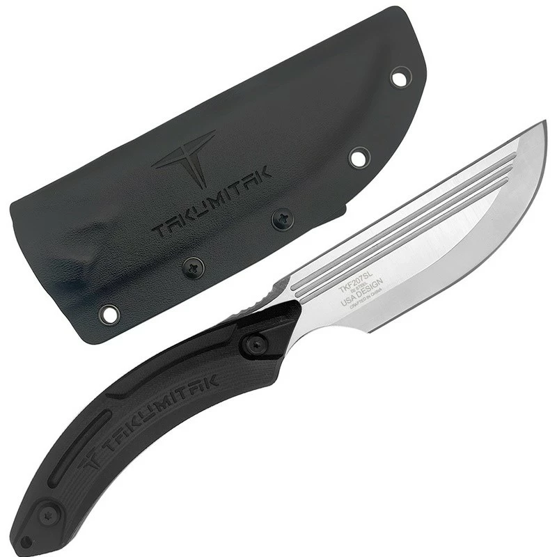 Couteau Takumitak HUNTER Straight Back Lame Acier D2 Manche G10 Etui Kydex TKF207SL 2 Couteau Takumitak HUNTER Straight Back Lame Acier D2 Manche G10 Etui Kydex TKF207SL – Image 2