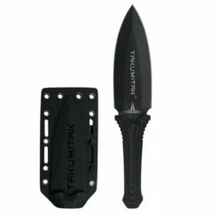 Couteau Takumitak SENTINEL Dagger Black Military Lame Acier D2 Manche G10 Etui Kydex TKF203BK