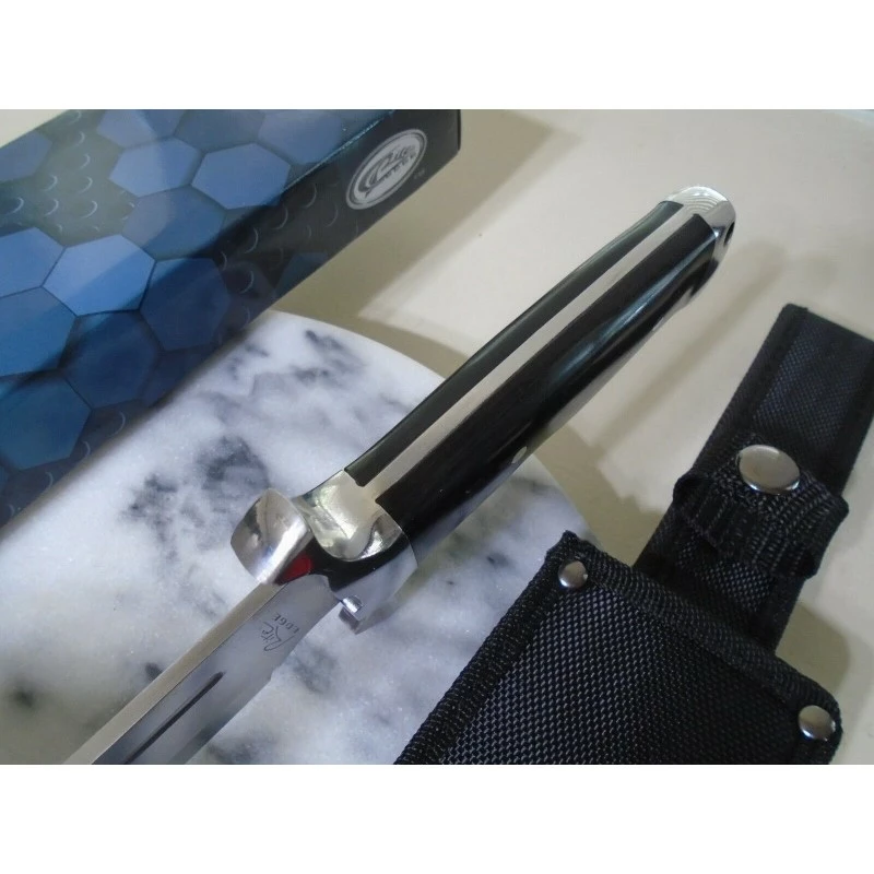 Couteau Toothpick Bowie Lame Acier Inox Manche Bois Etui Nylon CN211554 2 Couteau Toothpick Bowie Lame Acier Inox Manche Bois Etui Nylon CN211554 – Image 2