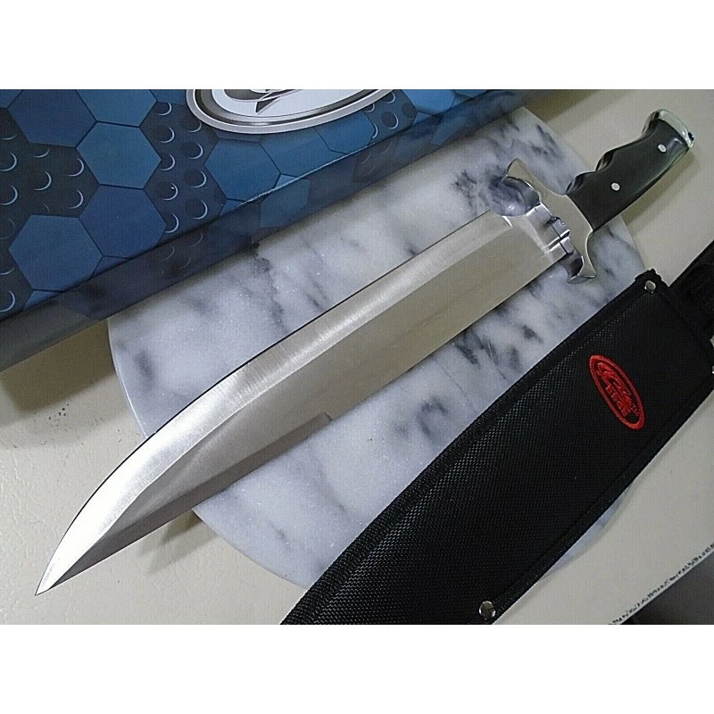 Couteau Toothpick Bowie Lame Acier Inox Manche Bois Etui Nylon CN211554 5 Couteau Toothpick Bowie Lame Acier Inox Manche Bois Etui Nylon CN211554 – Image 5