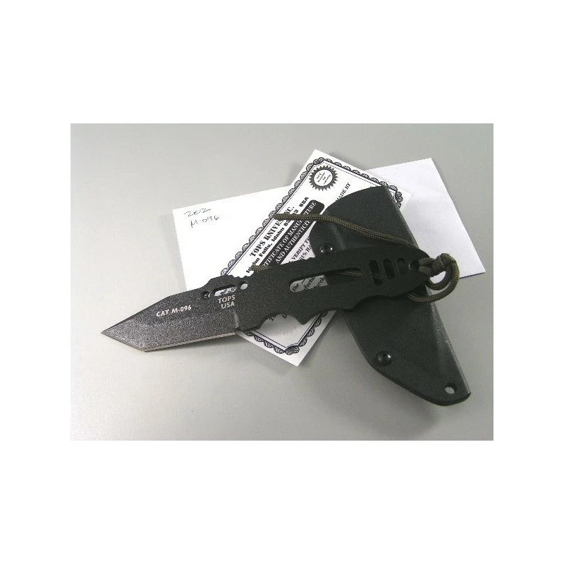 Couteau Tops Covert Anti-Terrorism Lame Acier Carbone 1095 Tops Knives Made In USA TP202 1 Couteau Tops Covert Anti-Terrorism Lame Acier Carbone 1095 Tops Knives Made In USA TP202