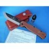 Couteau Tops Fieldcraft Lame Acier Carbone 1095 Manche Tan Micarta Etui Cuir Made USA TPFCF01