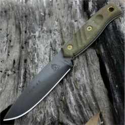 Couteau Tops Knives Baja 4.5 Acier Carbone 1095 Etui Cuir + Sifflet + Fire Start Made In USA TPBAJA45