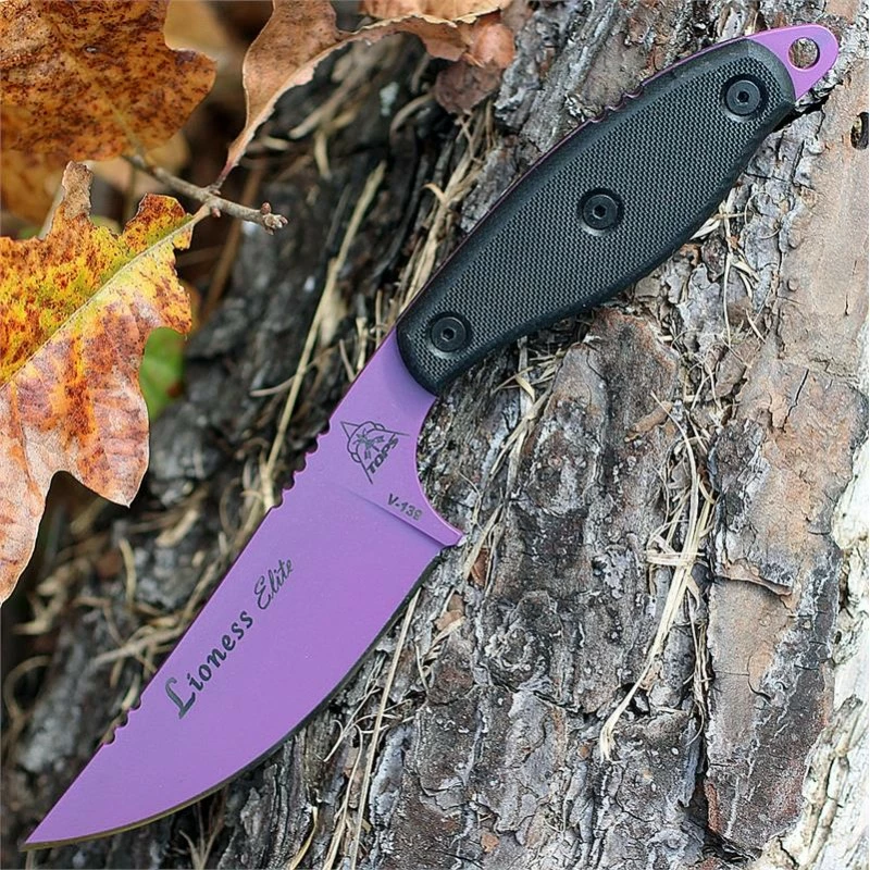 Couteau TOPS Knives Lioness Elite Purple Acier 1095 G10 Handle Etui Kydex Made USA TPLIONELT 1 Couteau TOPS Knives Lioness Elite Purple Acier 1095 G10 Handle Etui Kydex Made USA TPLIONELT