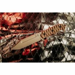 Couteau TOPS Knives M-PAT Tan Manche Micarta Lame Acier Carbone 1095 Etui Kydex Made USA TPMPAT01