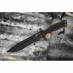 Couteau Tops Knives Operator 7 Blackout Edition Acier Carbone 1075 Manche Micarta Etui Kydex USA TPOP702