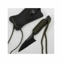 Couteau Tops Mini Hoffman Harpoon Acier Carbone 1095 Manche Paracorde Etui Cuir Made In USA TPHOFHARMINI