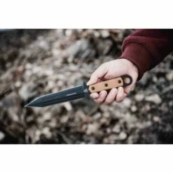 Couteau TOPS Modern Gladius Lame Acier Carbone 1095 Manche Tan Micarta Etui Kydex Made USA TPMGLAD01