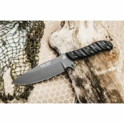 Couteau Tops Silent Hero 03 Lame Acier Carbone 1095 Manche Micarta Etui Cuir Made In USA TPHERO03C