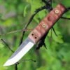 Couteau TOPS TanImboca Puukko Lame Acier Carbone 1095 Manche Micarta Etui Cuir Made USA TPTPUK01RMT