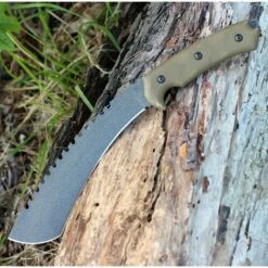 Couteau Tops Tundra Trekker TPTDTK01 Lame Acier Carbone 1095 Manche Micarta Etui Kydex Made USA