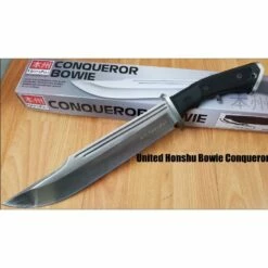 Couteau United Cutlery Honshu Conqueror Bowie Lame Acier 7Cr17MoV Manche TPR Etui Cuir UC3321
