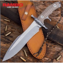 Couteau United Cutlery Rambo Last Blood Bowie Lame Acier 7Cr17 Manche Micarta Etui Cuir UC3461 -France Des Couteaux Soldes 2024 couteau united cutlery rambo last blood bowie lame acier 7cr17 manche micarta etui cuir uc3461 livraison gratuite 4