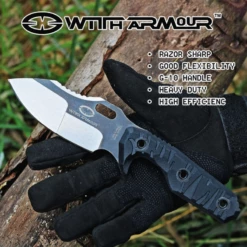 Couteau WithArmour Mammoth Lame Acier 440C Manche G10 Etui Kydex WAR034BK -France Des Couteaux Soldes 2024 couteau witharmour mammoth lame acier 440c manche g10 etui kydex war034bk livraison gratuite 5