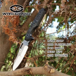 Couteau WithArmour Mammoth Lame Acier 440C Manche G10 Etui Kydex WAR034BK -France Des Couteaux Soldes 2024 couteau witharmour mammoth lame acier 440c manche g10 etui kydex war034bk livraison gratuite 6