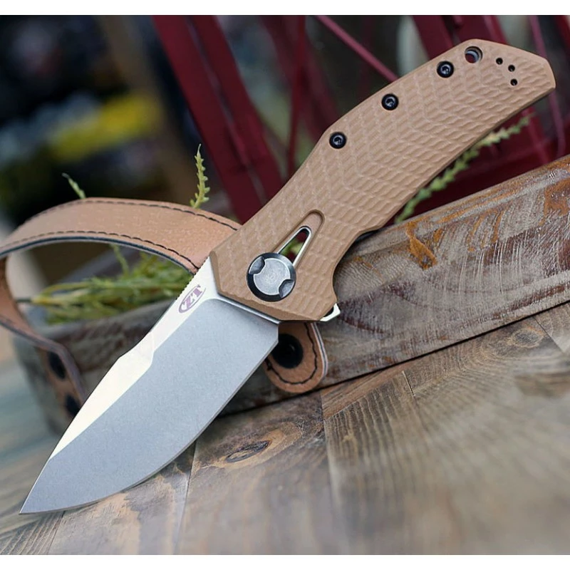 Couteau Zero Tolerance CPM-20CV Manche Coyote G10/Titane Framelock Clip Made USA ZT0308 4 Couteau Zero Tolerance CPM-20CV Manche Coyote G10/Titane Framelock Clip Made USA ZT0308 – Image 4