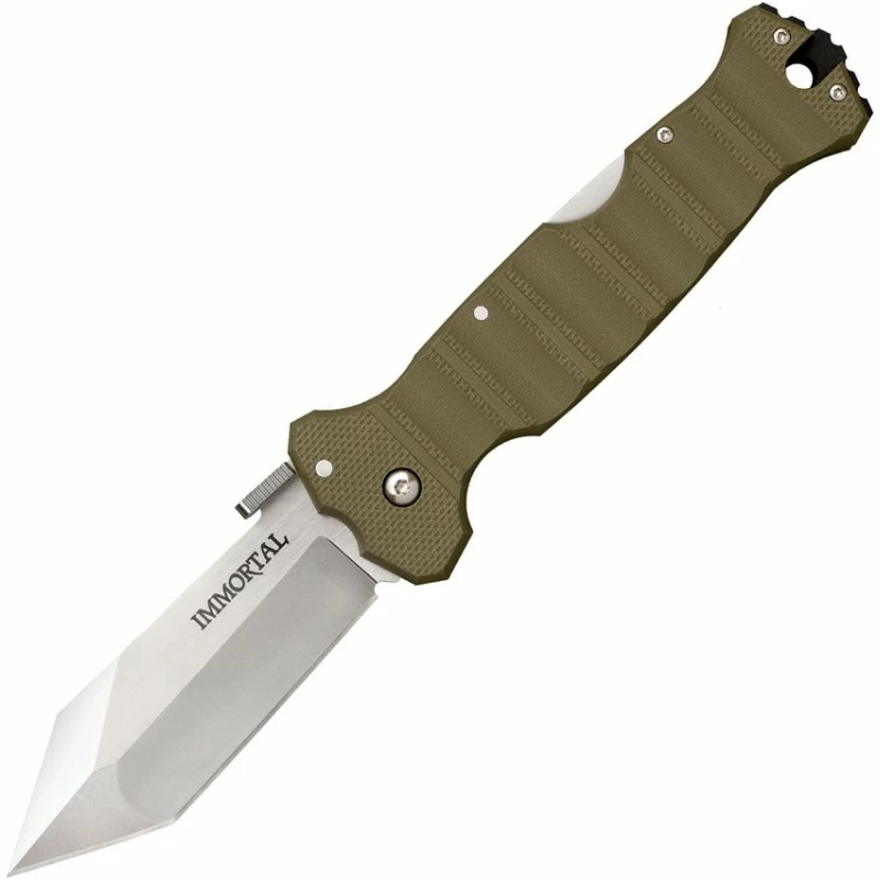 CS23HVG Couteau Cold Steel Immortal S35VN Plain Blade OD Green G10 Handles Tri Ad-Lock 2 CS23HVG Couteau Cold Steel Immortal S35VN Plain Blade OD Green G10 Handles Tri Ad-Lock – Image 2