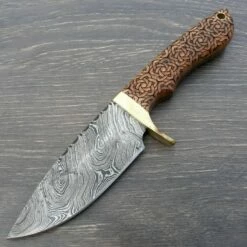 DM1208 Couteau Damas Celtic Knot Hunter Damas 256 Couches Manche Bois Etui Cuir -France Des Couteaux Soldes 2024 dm1208 couteau damas celtic knot hunter damas 256 couches manche bois etui cuir livraison gratuite 3