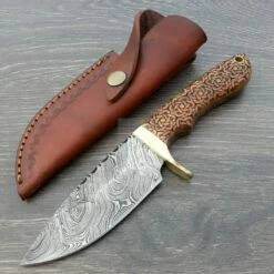 DM1208 Couteau Damas Celtic Knot Hunter Damas 256 Couches Manche Bois Etui Cuir -France Des Couteaux Soldes 2024 dm1208 couteau damas celtic knot hunter damas 256 couches manche bois etui cuir livraison gratuite 5