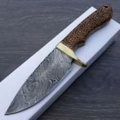 DM1208 Couteau Damas Celtic Knot Hunter Damas 256 Couches Manche Bois Etui Cuir -France Des Couteaux Soldes 2024 dm1208 couteau damas celtic knot hunter damas 256 couches manche bois etui cuir livraison gratuite 6