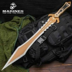 Epée Glaive USMC Desert Ops Sword Lame Acier AUS-6 Manche ABS Etui Nylon Honor Courage UC3507 -France Des Couteaux Soldes 2024 epee glaive usmc desert ops sword lame acier aus 6 manche abs etui nylon honor courage uc3507 livraison gratuite 3