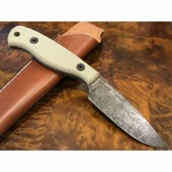ESJG3BO ESEE Camp Lore James Gibson 1095 Carbon Stonewash Blade Leath Sheath Made USA