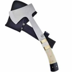 FCW026SB Hache Frost Cutlery Manche Os Lame Acier Inox Etui Nylon