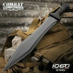 Glaive United Cutlery Combat Commander Gladiator Lame Acier Carbone 1060 Manche TPS Etui Nylon UC3009