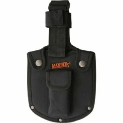 Hache Pelle Marbles Chopper Orange Lame Acier Inox Manche Bois Etui Nylon Avec Pierre Affuter MR557