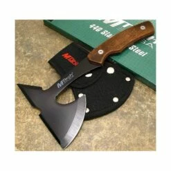 Hache Tactical Axe Tomahawk Lancer Mtech Acier 440 Manche En Bois Idéal Pour Le Camp & La Rando MT600PK