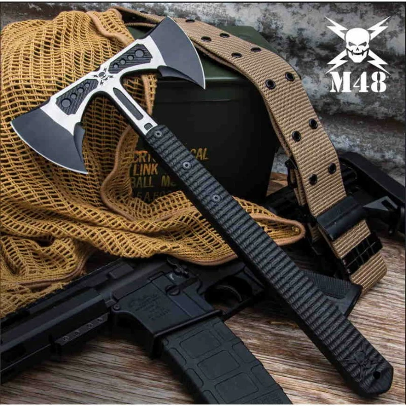 Hache United Cutlery M48 Liberator Double Headed Infantry Tomahawk Acier Inox Etui Nylon UC3429 8 Hache United Cutlery M48 Liberator Double Headed Infantry Tomahawk Acier Inox Etui Nylon UC3429 – Image 8