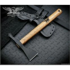 Hachette American Model 1 Tomahawk Hickory Lame Acier Carbone 1060 Manche Bois Etui USA ATC810676