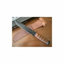 KA1220 Couteau Ka-bar Army Fighting Acier Carbone 1095 Manche Cuir Etui Cuir Made In USA