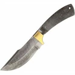 Lame Damas à Customiser Skinner Bowie Lame Acier Damas 256 Couches Garde Laiton BL612D