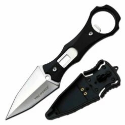 Lot De 2 Couteau Dague Tac Force Lame Spear Point Acier 3Cr13 Manche Abs Etui ABS TFFIX020BK