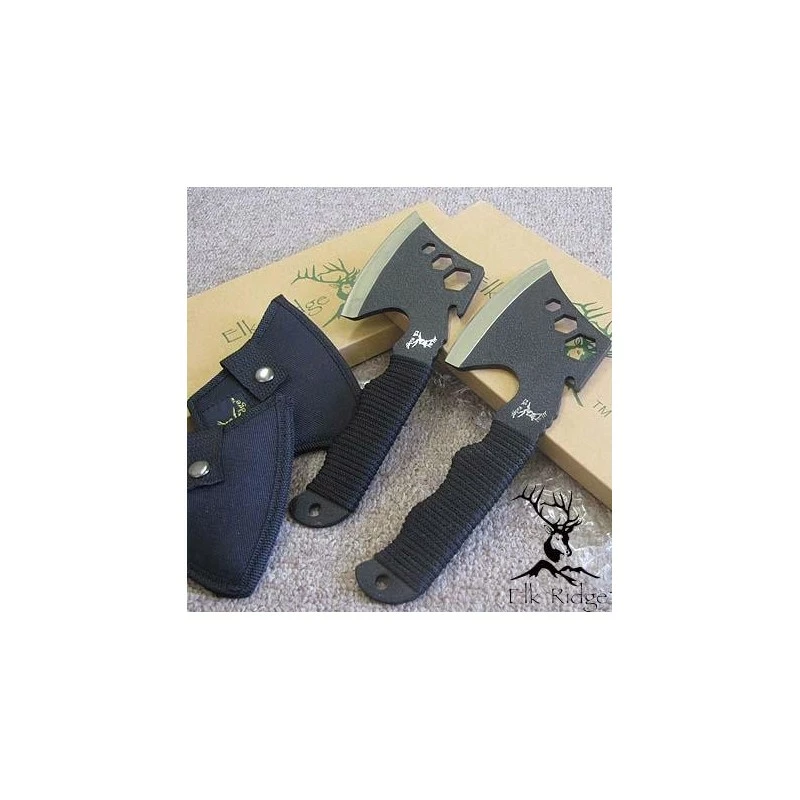 LOT DE 2 - Hache Tactical Axe Tomahawk Combat Extraction Acier 440 Manche Paracorde ER272 1 LOT DE 2 - Hache Tactical Axe Tomahawk Combat Extraction Acier 440 Manche Paracorde ER272