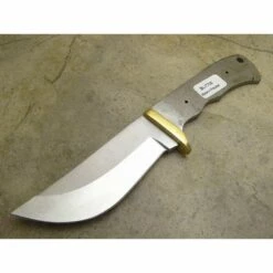 Lot De 2 Lame à Customiser Selon Vos Désirs Bowie Skinner Acier Carbone/Inox Garde Laiton BL7700