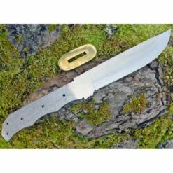 Lot De 2 Lames à Customiser Bowie Lame Acier Inox Garde Laiton BL7718