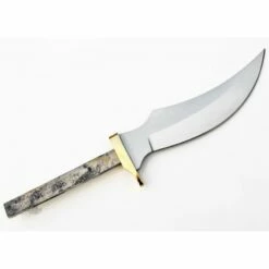 Lot De 2 Lames à Customiser Clip Point Lames Acier Inox Garde Laiton BL618