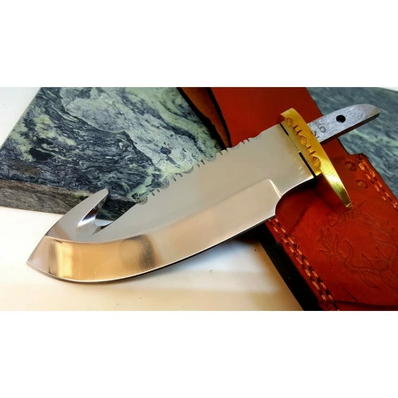 Lot De 2 Lames à Customiser Guthook à Dépecer Lames Acier Inox Garde Laiton BLSOBBL2 1 Lot De 2 Lames à Customiser Guthook à Dépecer Lames Acier Inox Garde Laiton BLSOBBL2