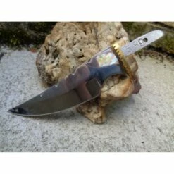 Lot De 2 Lames De Couteau à Customiser Clip Blade Acier Carbone Dos Guilloché + Etui Cuir BL7723 -France Des Couteaux Soldes 2024 lot de 2 lames de couteau a customiser clip blade acier carbone dos guilloche etui cuir bl7723 livraison gratuite 2