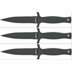 LOT DE 3 COUTEAUX DAGUE POIGNARD DOUBLE TRANCHANT MTECH MT097