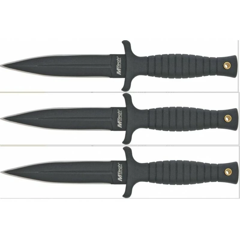 LOT DE 3 COUTEAUX DAGUE POIGNARD DOUBLE TRANCHANT MTECH MT097 1 LOT DE 3 COUTEAUX DAGUE POIGNARD DOUBLE TRANCHANT MTECH MT097