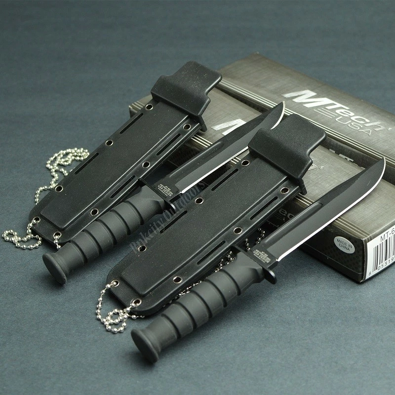 Lot De 3 Couteaux De Cou Tactical Kabai Mtech Acier 440 Façon Ka-Bar MT632DB 2 Lot De 3 Couteaux De Cou Tactical Kabai Mtech Acier 440 Façon Ka-Bar MT632DB – Image 2