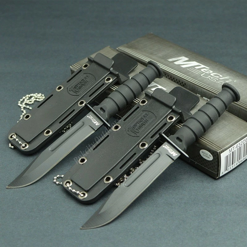 Lot De 3 Couteaux De Cou Tactical Kabai Mtech Acier 440 Façon Ka-Bar MT632DB 3 Lot De 3 Couteaux De Cou Tactical Kabai Mtech Acier 440 Façon Ka-Bar MT632DB – Image 3