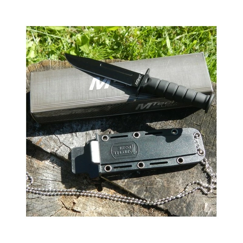 Lot De 3 Couteaux De Cou Tactical Kabai Mtech Acier 440 Façon Ka-Bar MT632DB 1 Lot De 3 Couteaux De Cou Tactical Kabai Mtech Acier 440 Façon Ka-Bar MT632DB