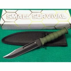 Lot De 3 Couteaux De Survie Lame Acier Inox Manche Abs OD Green Etui Nylon CN211360GN