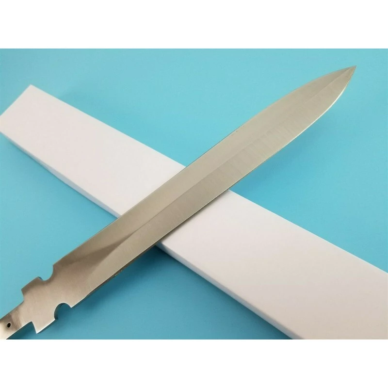 Lot De 3 Grandes Lames A Customiser Couteau De Chasse Dague Lame Acier Inox BL141 2 Lot De 3 Grandes Lames A Customiser Couteau De Chasse Dague Lame Acier Inox BL141 – Image 2